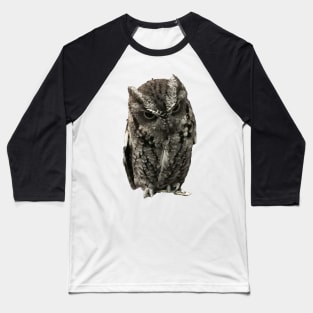 Disapproving Owl Close-up Pic Baseball T-Shirt